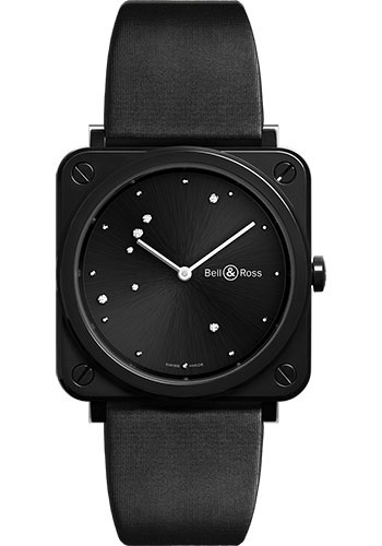 Bell & Ross BR S Black Diamond Eagle Watch - Calfskin Strap