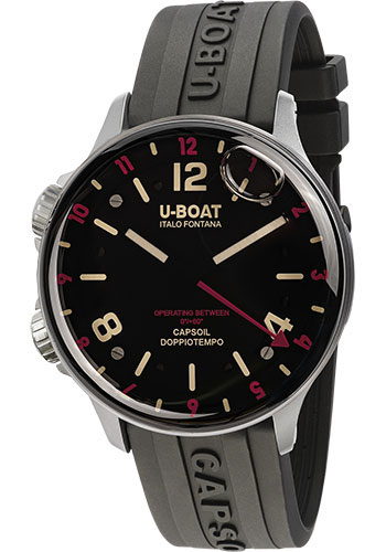 U-Boat Capsoil Doppiotempo SS Red Rehaut Watch