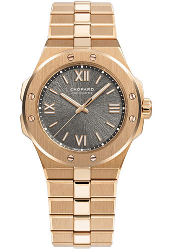 Chopard Alpine Eagle Watch - 36.00 mm Rose Gold Case - Gray Dial