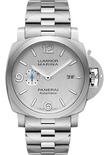 Panerai Luminor Marina - 44mm - Brushed Steel - Silver Vertical Brushed Dial