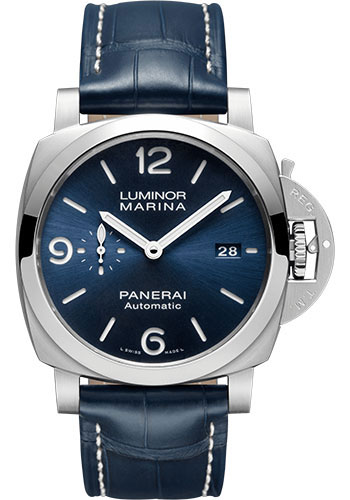 Panerai Luminor Marina - 44mm - Brushed Steel - Blue Sun-Brushed Dial
