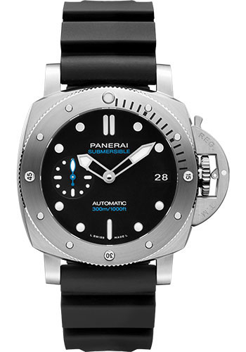 Panerai Submersible - 42mm - Brushed Steel - Black Dial