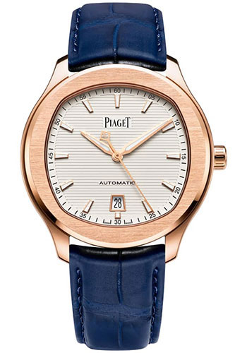 Piaget Piaget Polo Watch - Rose Gold Case - White Dial - Blue Strap