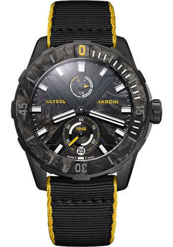 Ulysse Nardin Diver X 44 mm Beware of Blast - Titanium Case - Black Cap Horn Dial - Fabric Strap