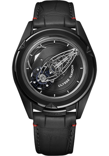 Ulysse Nardin Freak Vision 45 mm - Titanium Case - Black Dial - Leather Strap