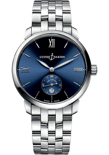 Ulysse Nardin Classico Manufacture 40 mm - Steel Case - Blue Dial - Steel Bracele