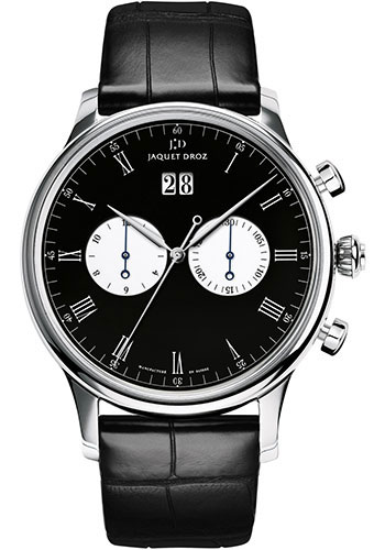 Jaquet Droz Chrono Grande Date Black Enamel Watch