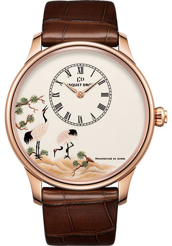 Jaquet Droz Les Ateliers D'Art Petite Heure Minute Enamel Painting 43mm Limited Edition of 88 Watch