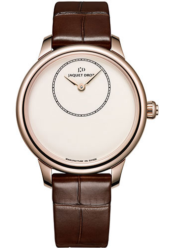 aquet Droz Petite Heure Minute 35mm Ivory Enamel Watch