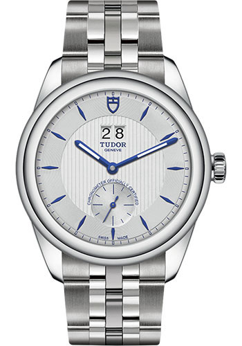 Tudor Glamour Double Date Watch - 42mm Steel Case - Opaline Dial - Bracelet