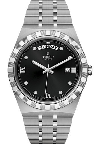 Tudor Tudor Royal Watch - 41mm Steel Case - Black Diamond Dial - Bracelet