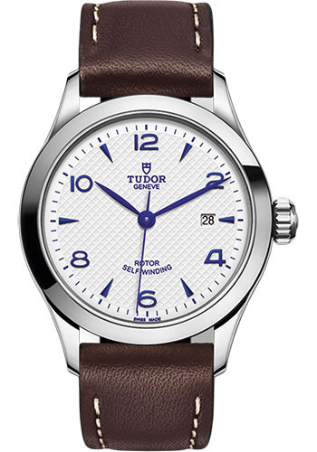 Tudor 1926 Watch - 28mm Steel Case - Opaline Dial - Brown Leather Strap