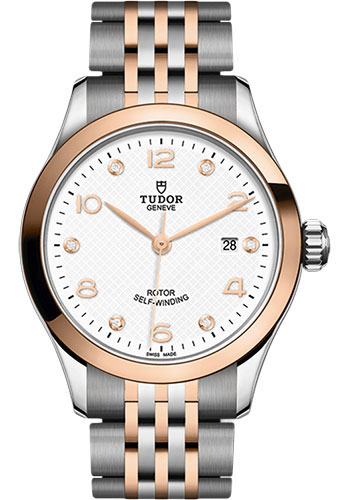 Tudor 1926 Watch - 28mm Steel and Gold Case - White Diamond Dial - Bracelet