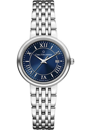 Carl F. Bucherer Adamavi Watch - 28 mm Steel Case - Blue Dial
