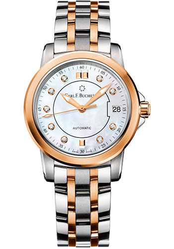 Carl F. Bucherer Patravi AutoDate TwoTone Watch - 27 mm Case - Mother-of-Pearl Dial