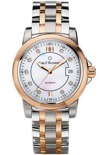 Carl F. Bucherer Patravi AutoDate TwoTone Watch - 38 mm Case - Mother-of-Pearl Dial
