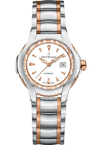 Carl F. Bucherer Pathos Diva Watch - Steel And Rose Gold 18K Case - White Dial - Steel And Rose Gold Bracelet